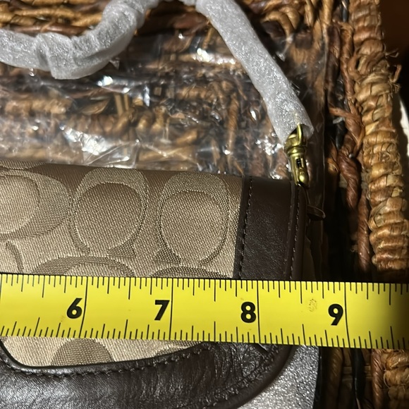 Coach Brown and Tan Monogram Large Wristlet BNWT - Picture 7 of 9